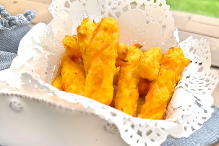 receta de deditos de queso en freidora de aire